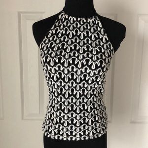 Evolution Black and White Halter Top - Size S